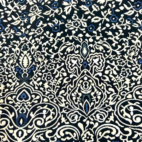 H&M Floral Multicolor Jacquard Faux Wrap Asymmetrical Hem Mini Skirt, Size 8 - Picture 8 of 14